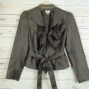 $4  Worthington Ruffel Blazer sz M Brown (B-39)